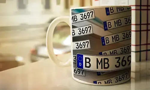 Kennzeichen Tasse