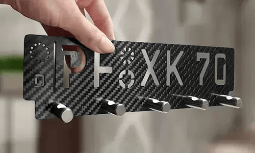 Nyckeltavla Registreringsskylt Carbon