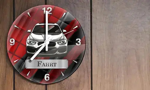 wanduhr mit foto auf dem Holz Wand wanduhr mit eigenem bild