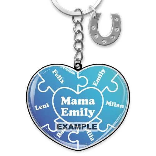 Schluesselanhaenger Puzzle Herz Mama
