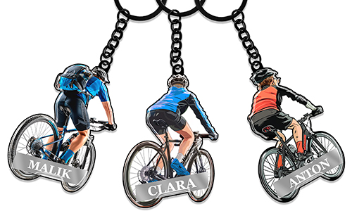 Schlüsselanhänger Fahrrad Name