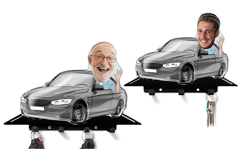 Personalised Keyboard Comic Car