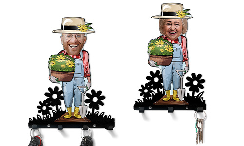 Personalised Keyboard Comic Hobby - Gardener