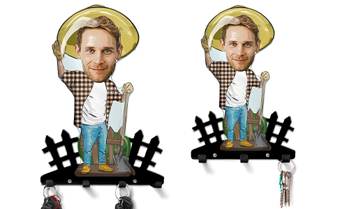 Personalised Keyboard Comic Profession - Farmer