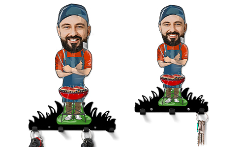 Personalised Keyboard Comic Profession - Grillmaster