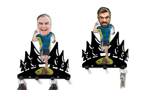 Personalised Keyboard Comic Sport - Runner