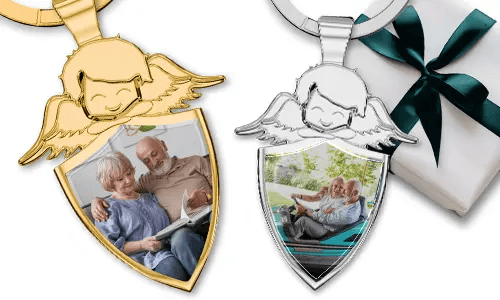 Schlüsselanhänger Schutzengel mit eurem Opa-Foto