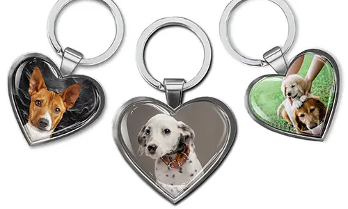 Llavero personalizado con forma de corazón – el mejor regalo para un dueño de perro