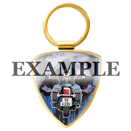 Keychain Shield Motorcycle Gang