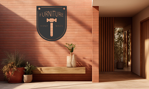 Logotipo de letrero de metal iluminado por LED - un regalo único para amigo o socio comercial