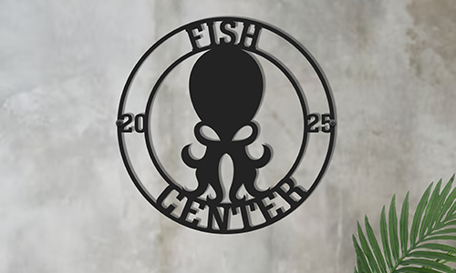 Logotipo metálico personalizado con LED para la pared