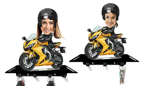 Personalised Keyboard Comic Car - Moto Woman