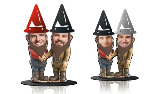 Gnomos de jardín personalizados para amigos