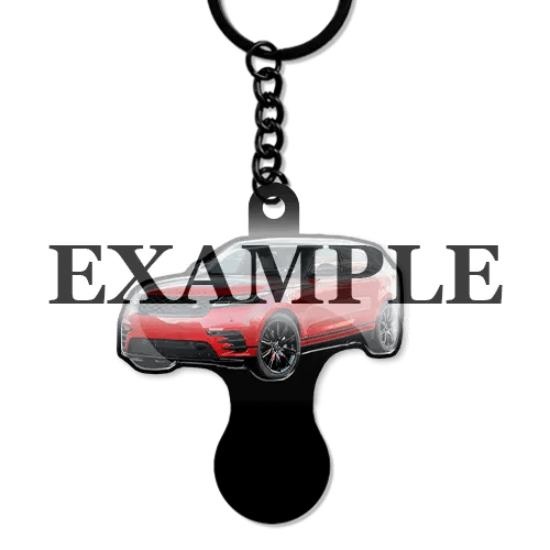 Personalized shopping cart coin keychain vehicle printed