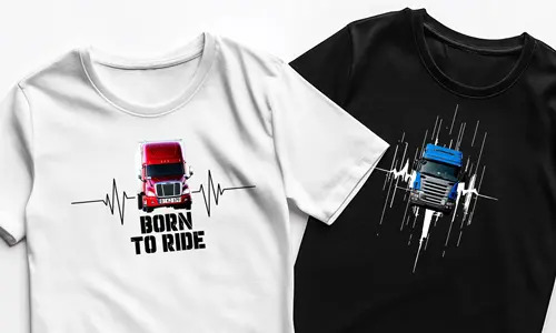 Camiseta personalizada con foto de camión y matrícula! ¡Regalo único!
