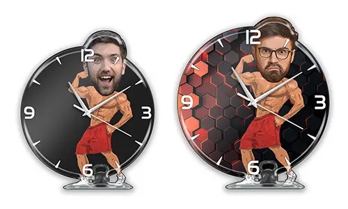 Personlig Väggklocka Serietidning Sport - Gym