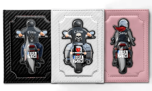 Fordonsdokumentfodral - Motorcykel - Namn