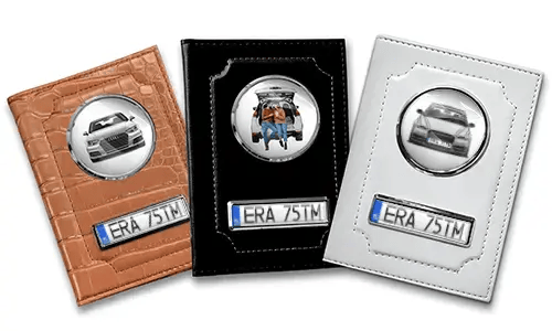 Porte-documents de voiture standard pour ton copain avec voiture/photo et plaque d'immatriculation