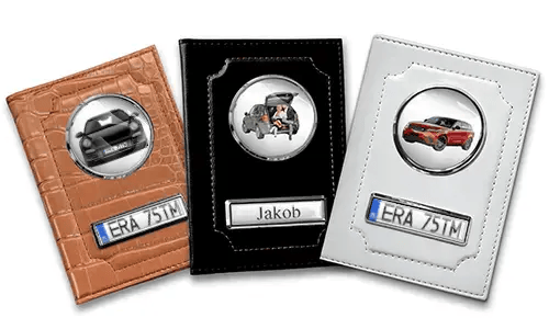 Personalized car document holder for husband