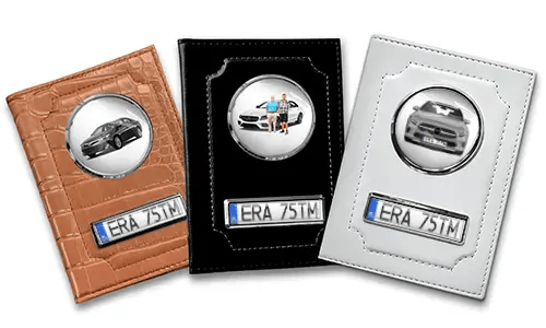 Porte-documents de voiture standard pour ton fils avec voiture/photo et plaque d'immatriculation