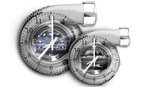 Soft Grey Wall Clock Turbine