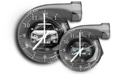  Mørkegrå vægur turbine