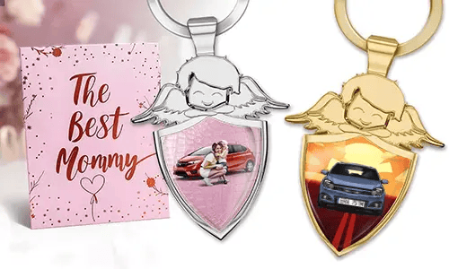 Llavero de ángel personalizado - regalo para tu madre