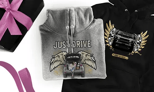 Felpa personalizzata con motivo auto - regalo per tua figlia