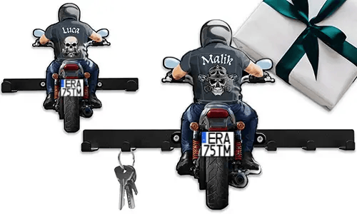 Einzigartige Schlüsselhalter-Wand mit dem Namen deines Bruders und dem Nummernschild