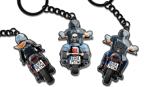 Biker klíčenka s tvým jménem!