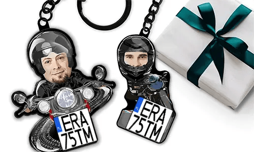 Motorcycle-keychain with your brother's face