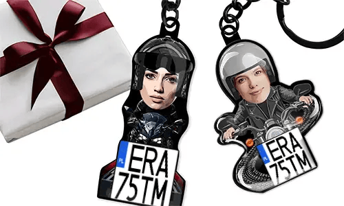 Motorcycle-keychain with your mother's face