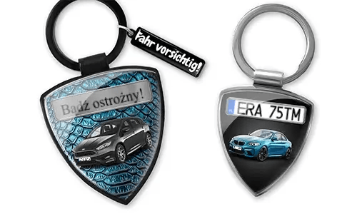 Portachiavi scudo per amanti delle auto