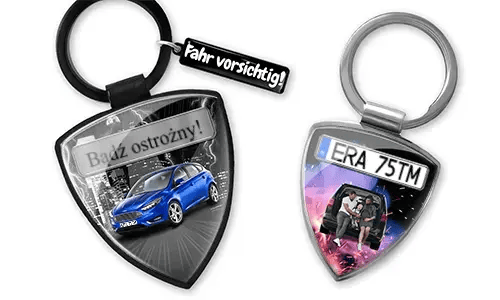 Personalized dad shield keychain