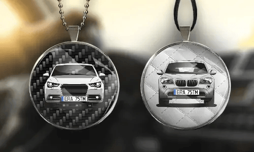 Car mirror chain - round