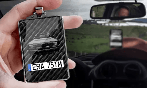 Cadena para espejo de coche - rectangular