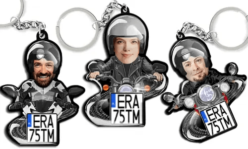 Motorsykkel Nøkkelring Fører Foto