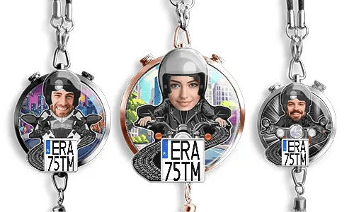 Car Air Freshener With Motorcycle Driver