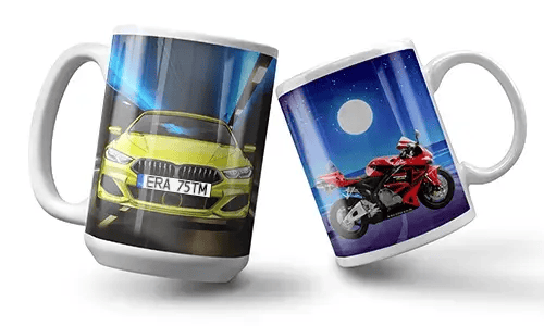Taza Personalizada con Diseño de Carretera para Automóviles