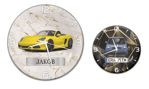 Reloj de pared para amantes de los coches
