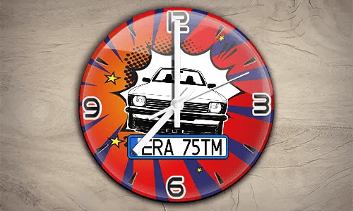 Comic Wanduhr