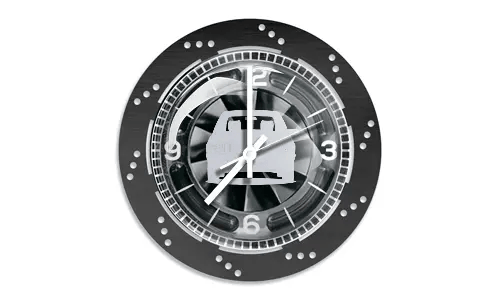 Black Wall Clock Brake Disk