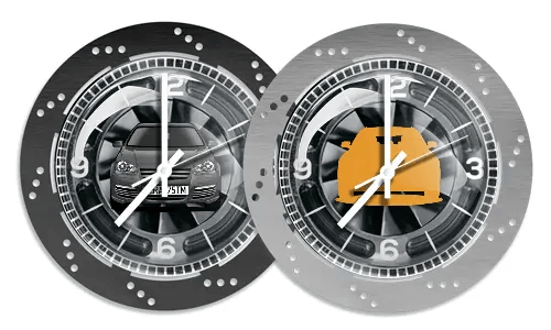 Chrome Wall Clock Brake Disk
