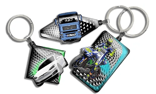 Sej nøglering i bilform