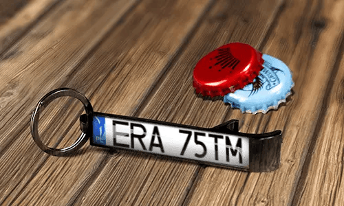 bottle opener keychain with German flag