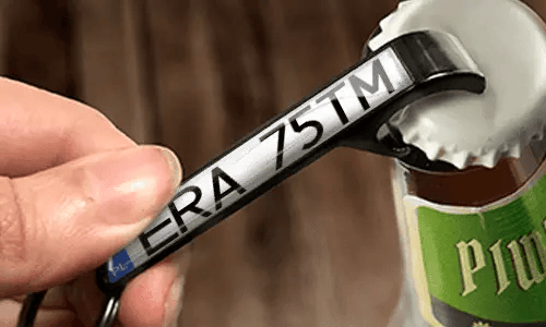 bottle opener keychain with license plate