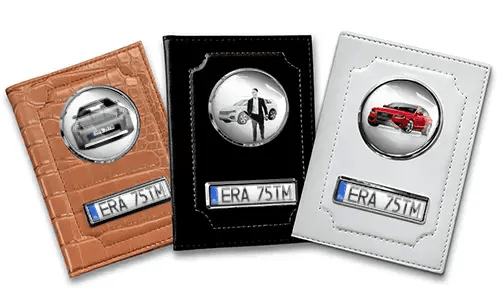 Car registration holder for brother