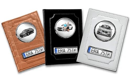 Car registration wallet for son