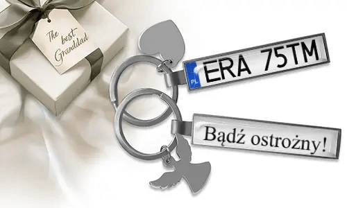 Spersonalizowany metalowy brelok na prezent dla dziadka
