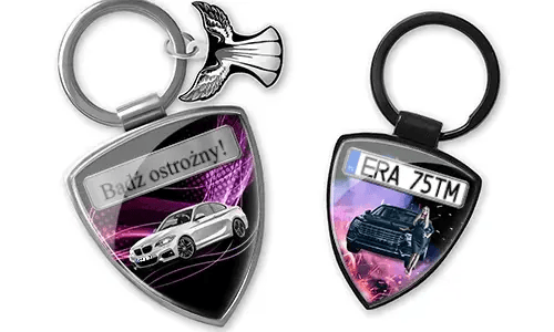Shield keychain with sister photo